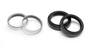 Chevrolet Silverado 1500 Brake Kit - Front + Rear - R1 Concepts - Drilled/Slotted Rotors + 5000 Advanced Brake Pads - silver-gray - `03-`07